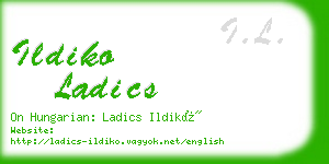 ildiko ladics business card